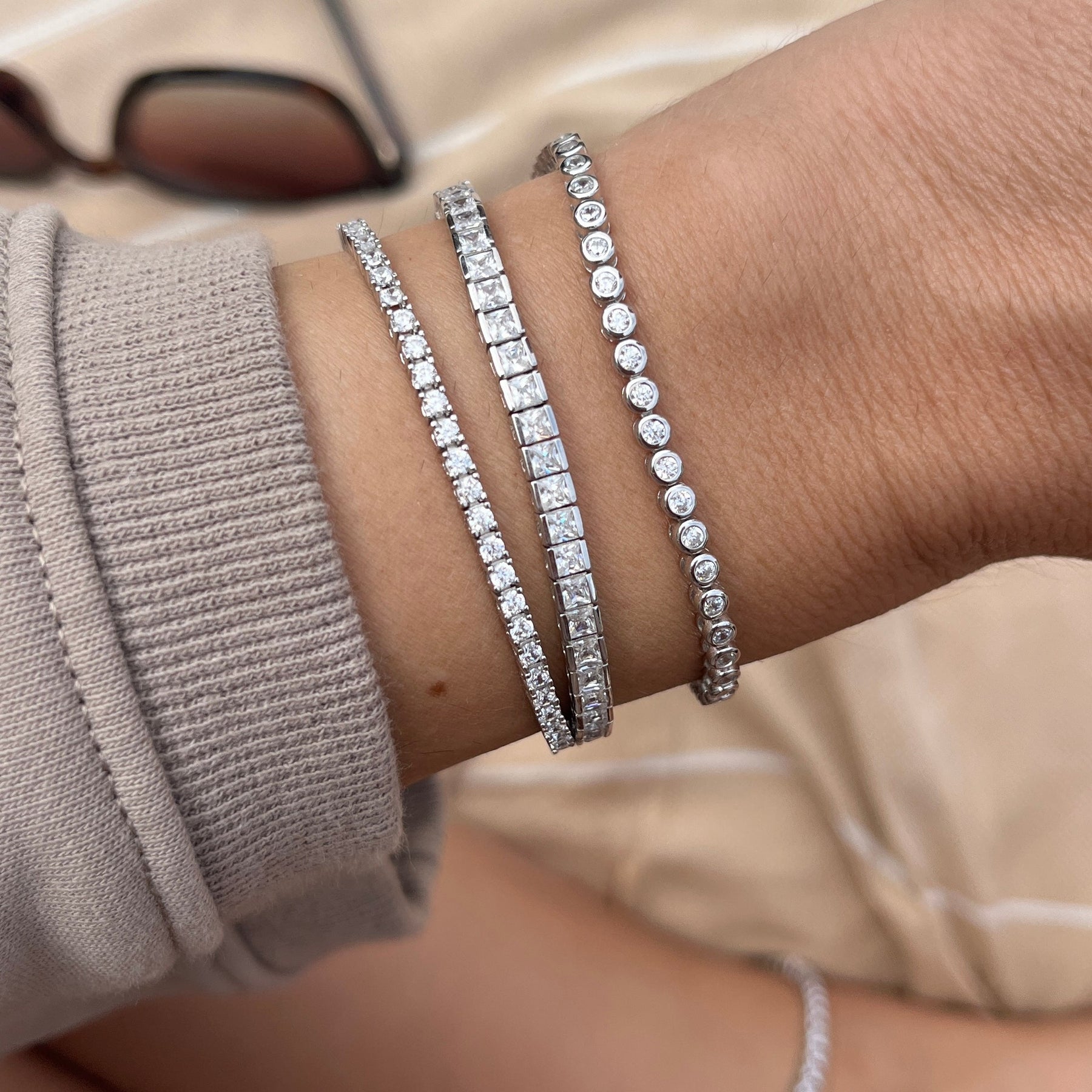 THE “POPPY” 2MM BEZEL TENNIS BRACELET