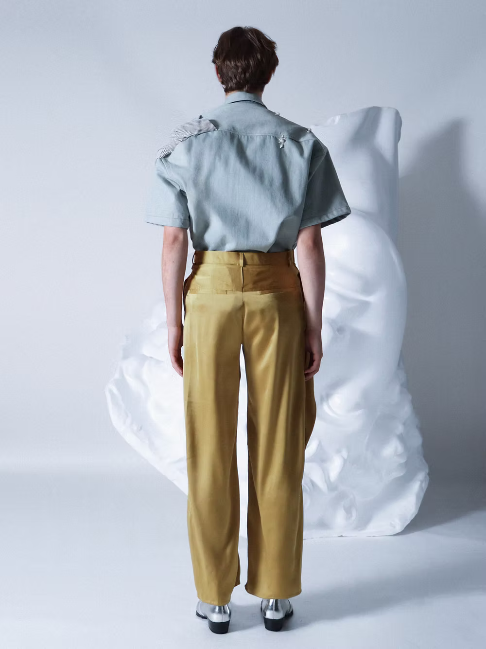 Ornamented Jean Zip Short Shirt