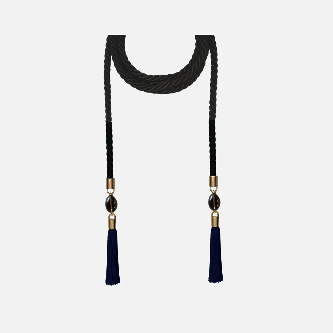 Silk Tassel Belt with Quartz
