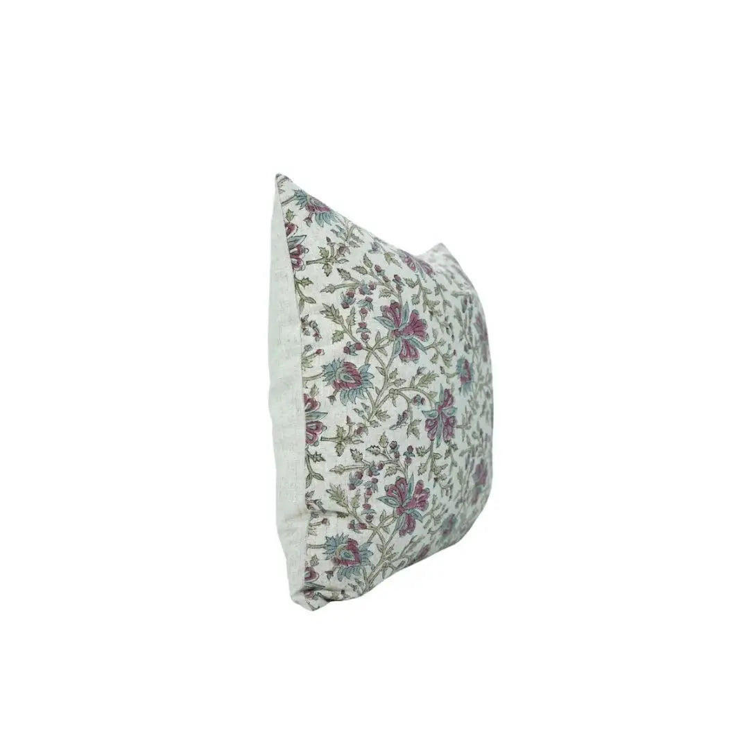 Bohemian Interior Décor Hand Block Viscose Linen Cushion Cover  - Neerabel