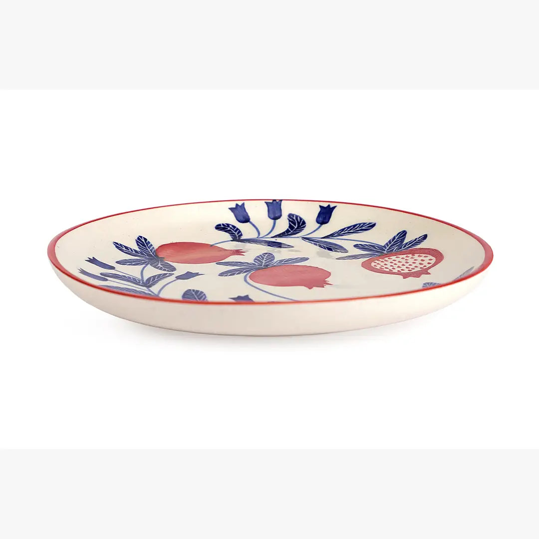 Indian Anaar plate, Red- 7x1 Inches