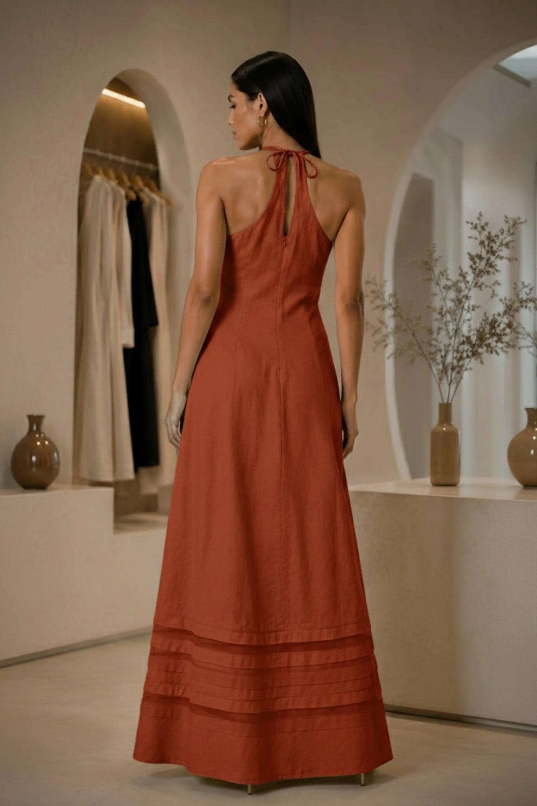 MEMORIAS by PASALUMAC– Women’s Zenú Handcrafted Halter Maxi Dress