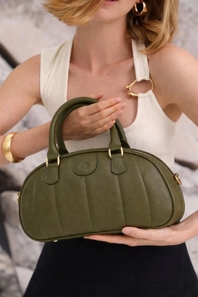 Ameline Sculptural Italian Leather Top Handle