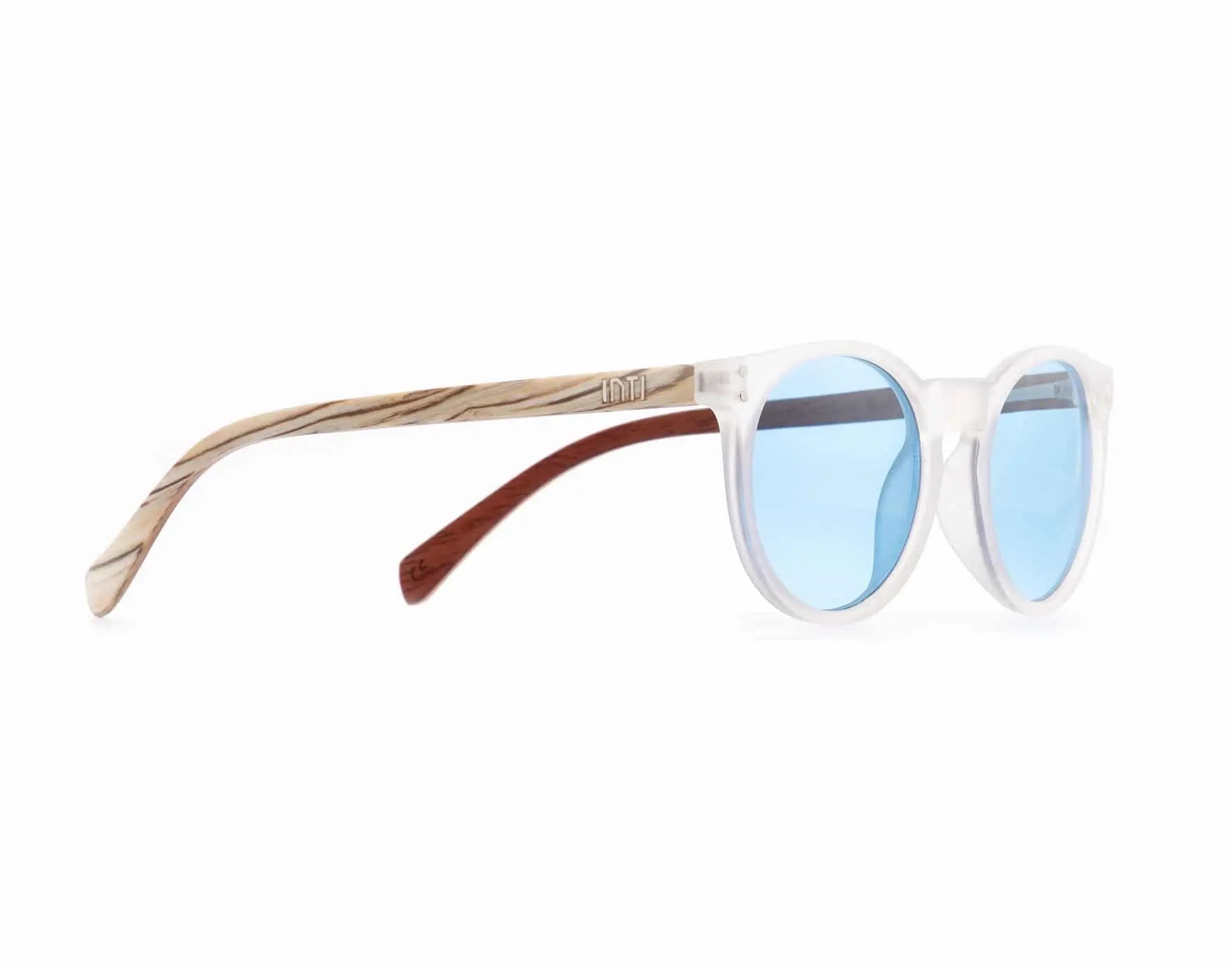 Aqua Wooden Sunglasses - INTI