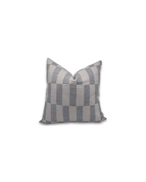 Natural Hand Made Block-carved Design Printed Pure Linen Pillow Cover - Zig Zag