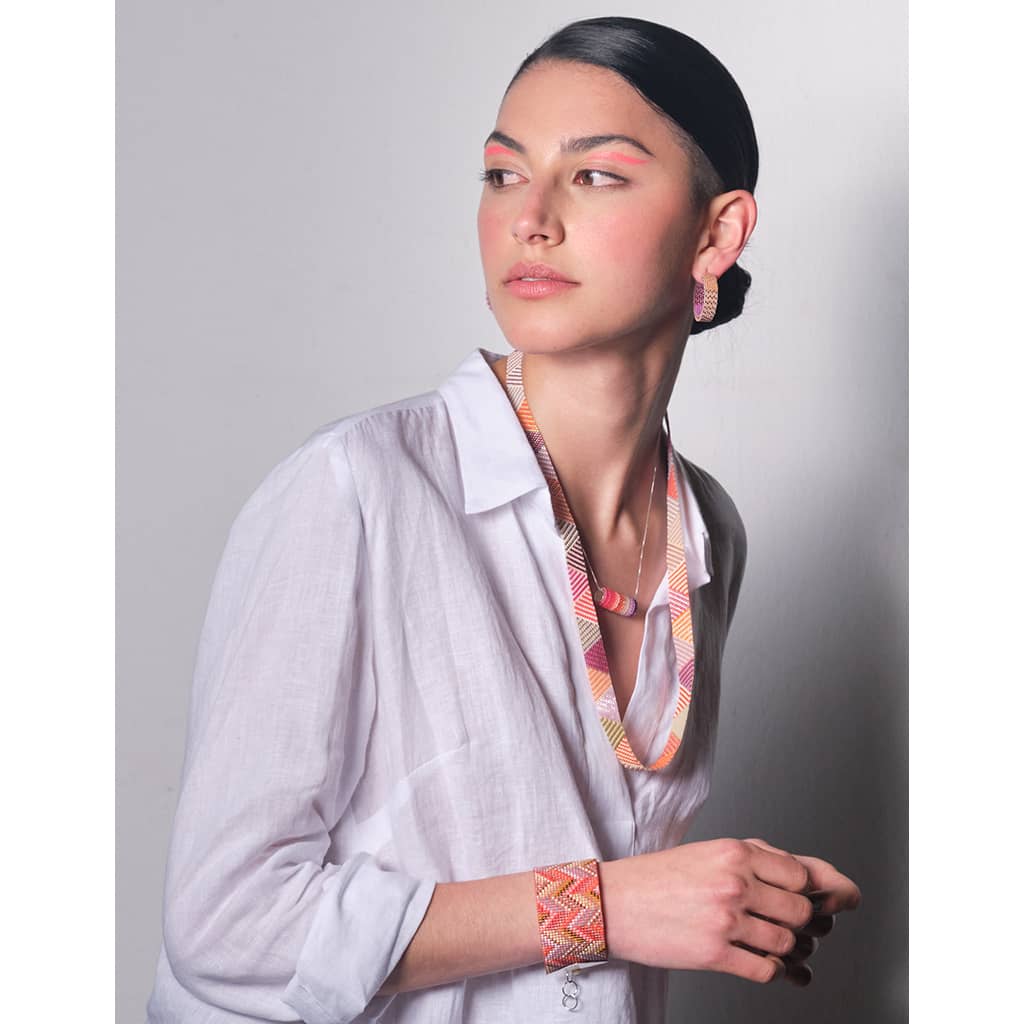 COLOR GEOMÉTRICO Miyuki Monochromatic Necklace