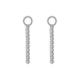 Multi Pavé Silver Earring Charm
