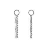 Multi Pavé Silver Earring Charm