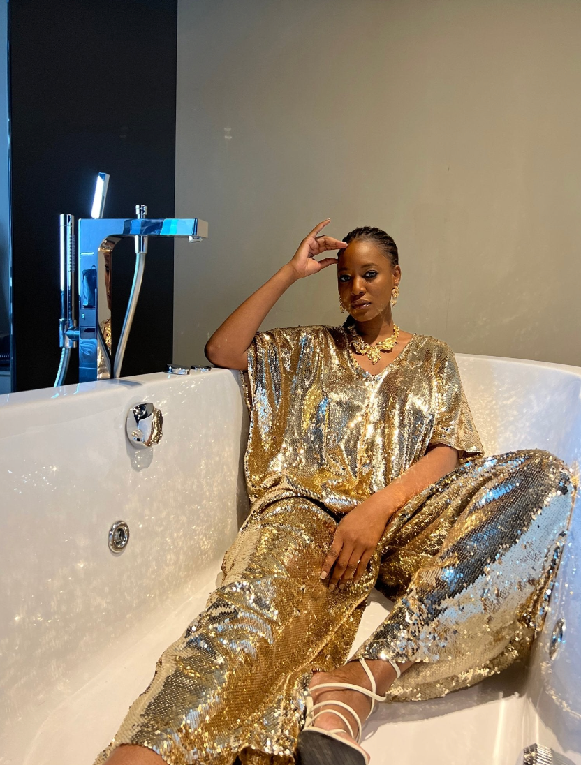 Wide Leg Sequin Palazzo Jumpsuit