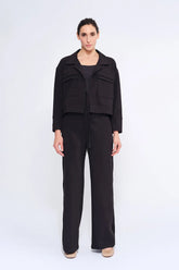 Parker Tie-Front Jacket | Black