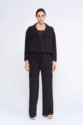 Parker Tie-Front Jacket | Black