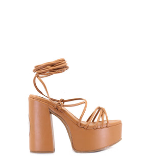 Eco Chic Brown Platform Sandals Lottery