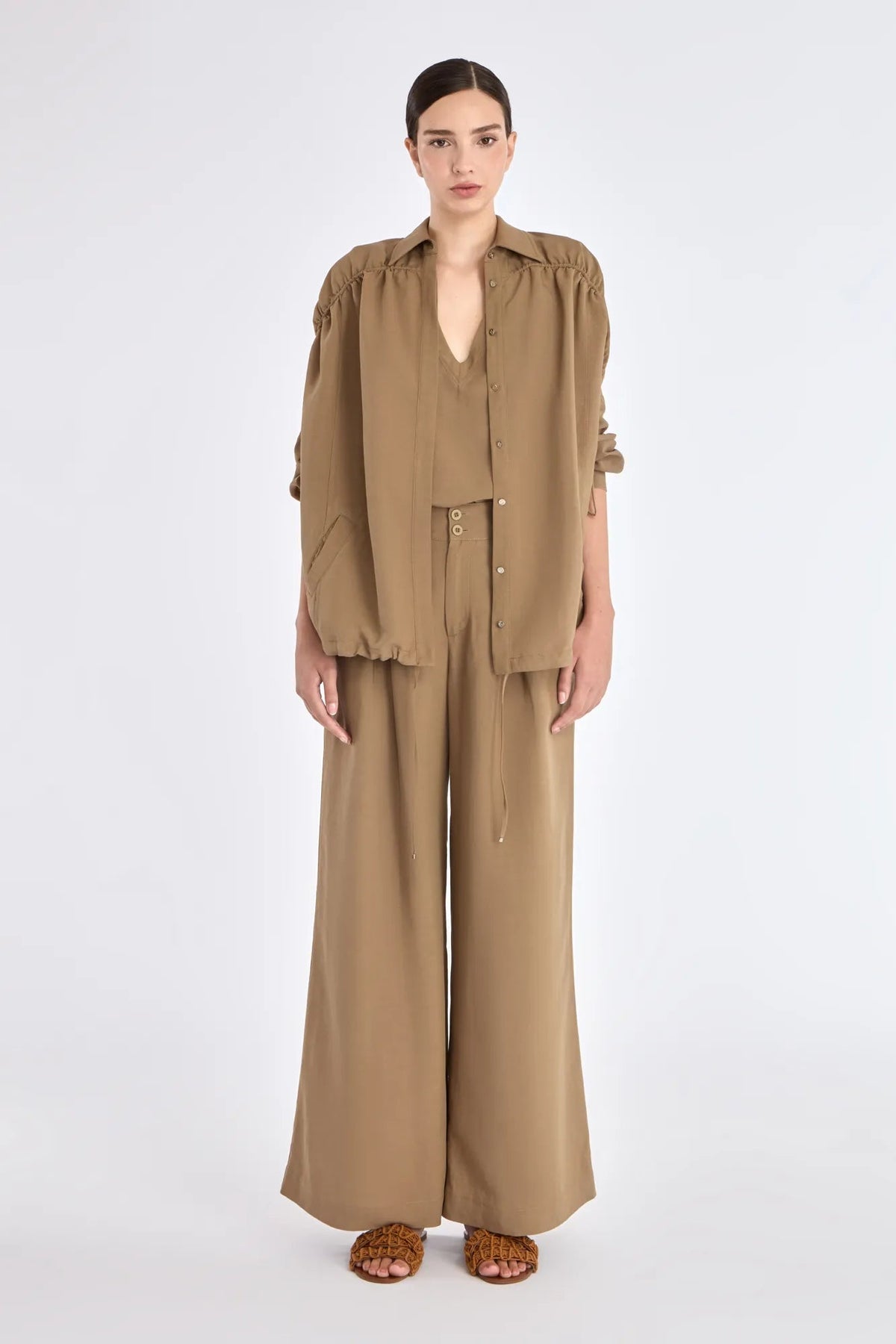 Ailani Linen Blend Jacket | Taupe