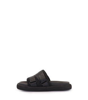 Sporty Eco-Friendly Black Slides Alu