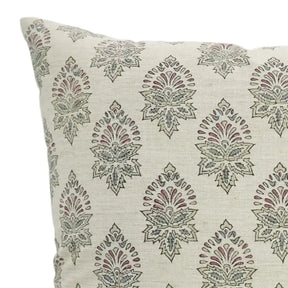 Hand Crafted Block Print Linen Blend Cushion Cover -Samrat