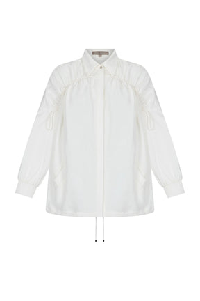 Ailani Linen Blend Jacket | Off White