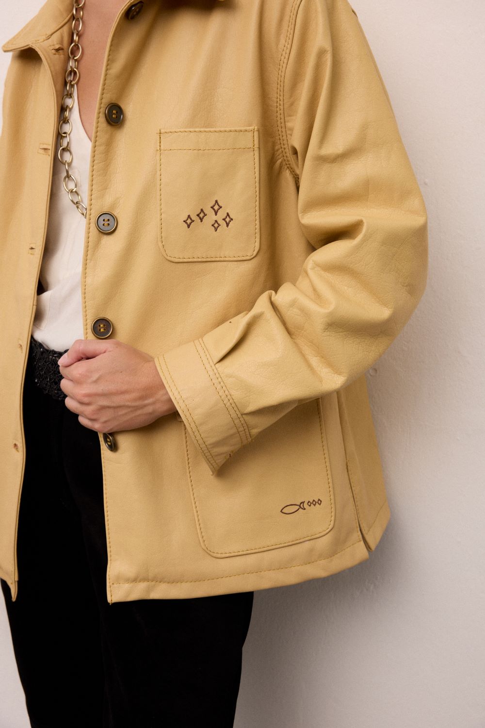 Atlantic Oversized Leather Jacket