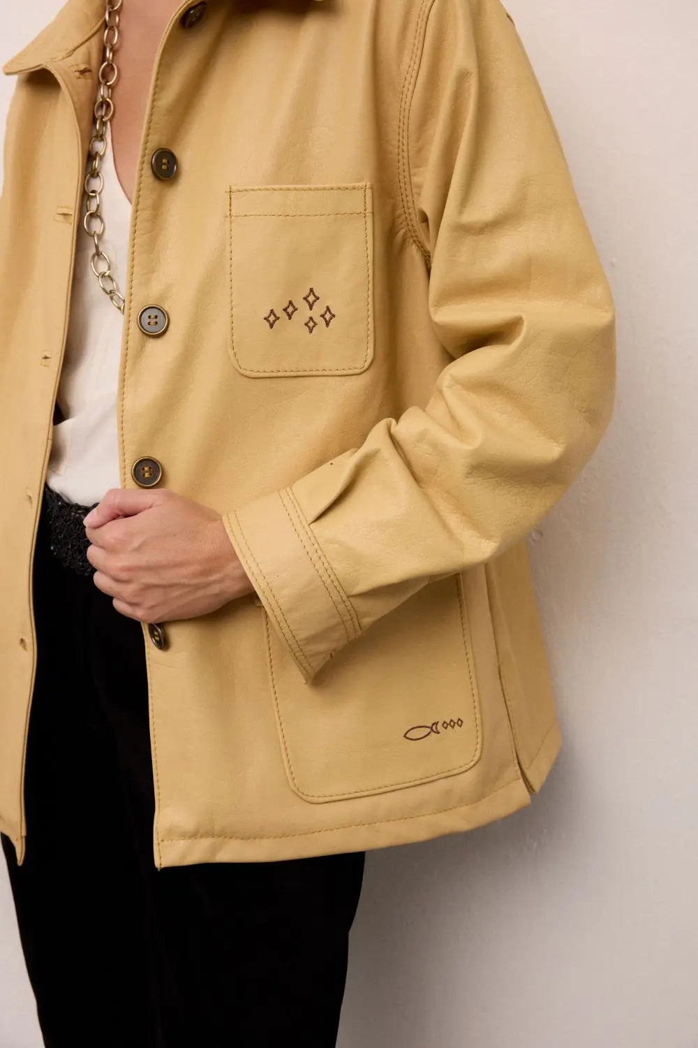 Atlantic Oversized Leather Jacket