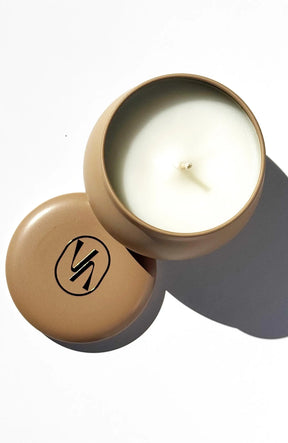 Mini Scented Travel Candle With Cotton Wick In Limpopo Peach