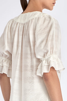 Lauren Split Neck Blouse