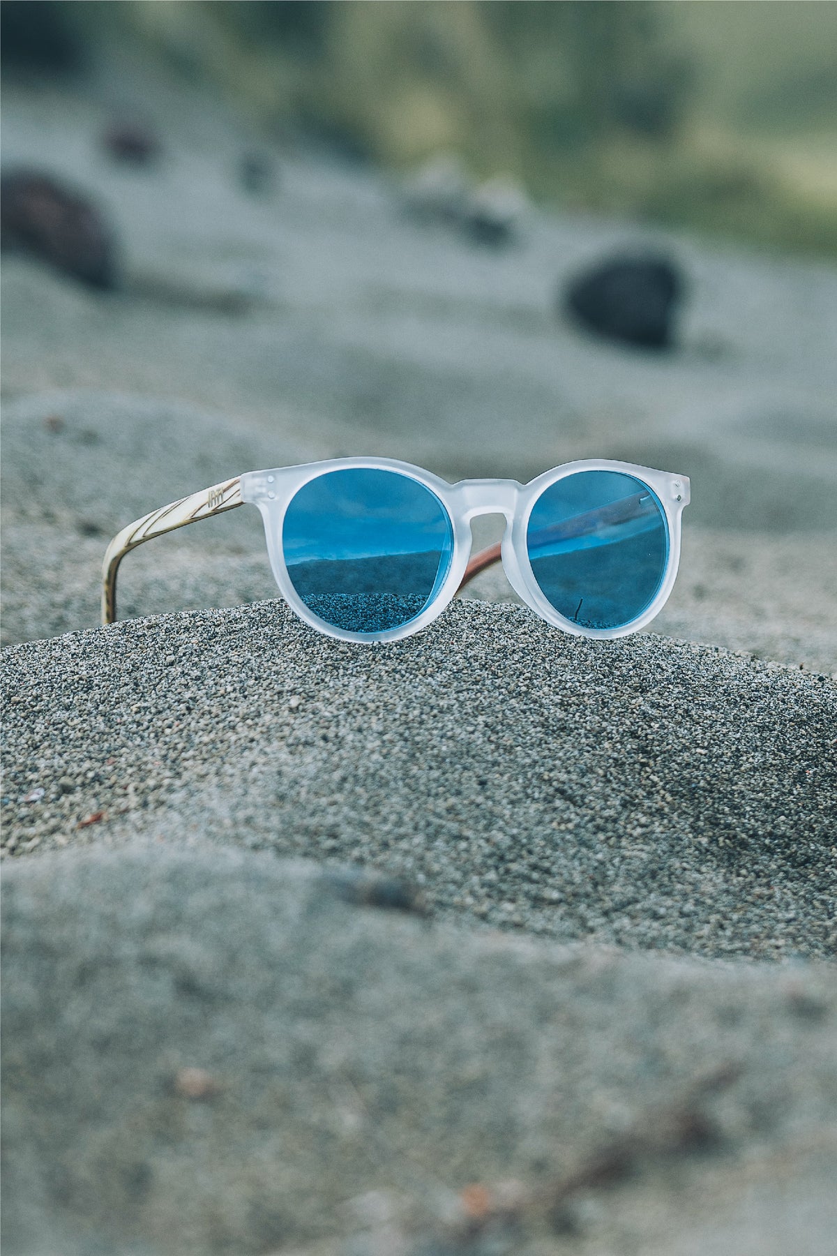 Aqua Wooden Sunglasses - INTI