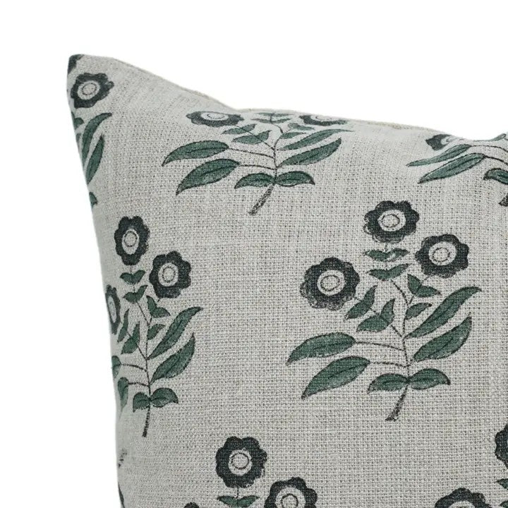 Premium Hand Block Print Boho Thick Linen Pillow Cover- Neha