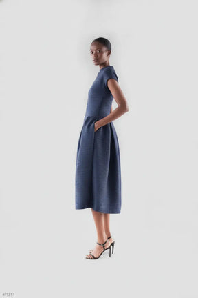 Conwave Knit Drop Waist Midi Dress