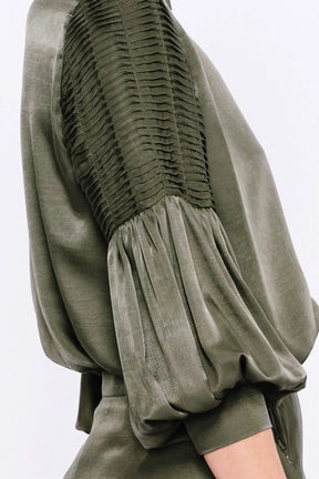 Tilsa Artisan Detail Blouse | Olive