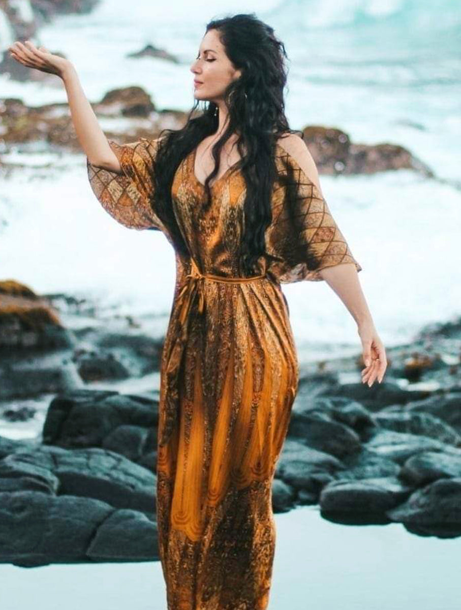 Queen Lakshmi - Open Wing Silk Dress