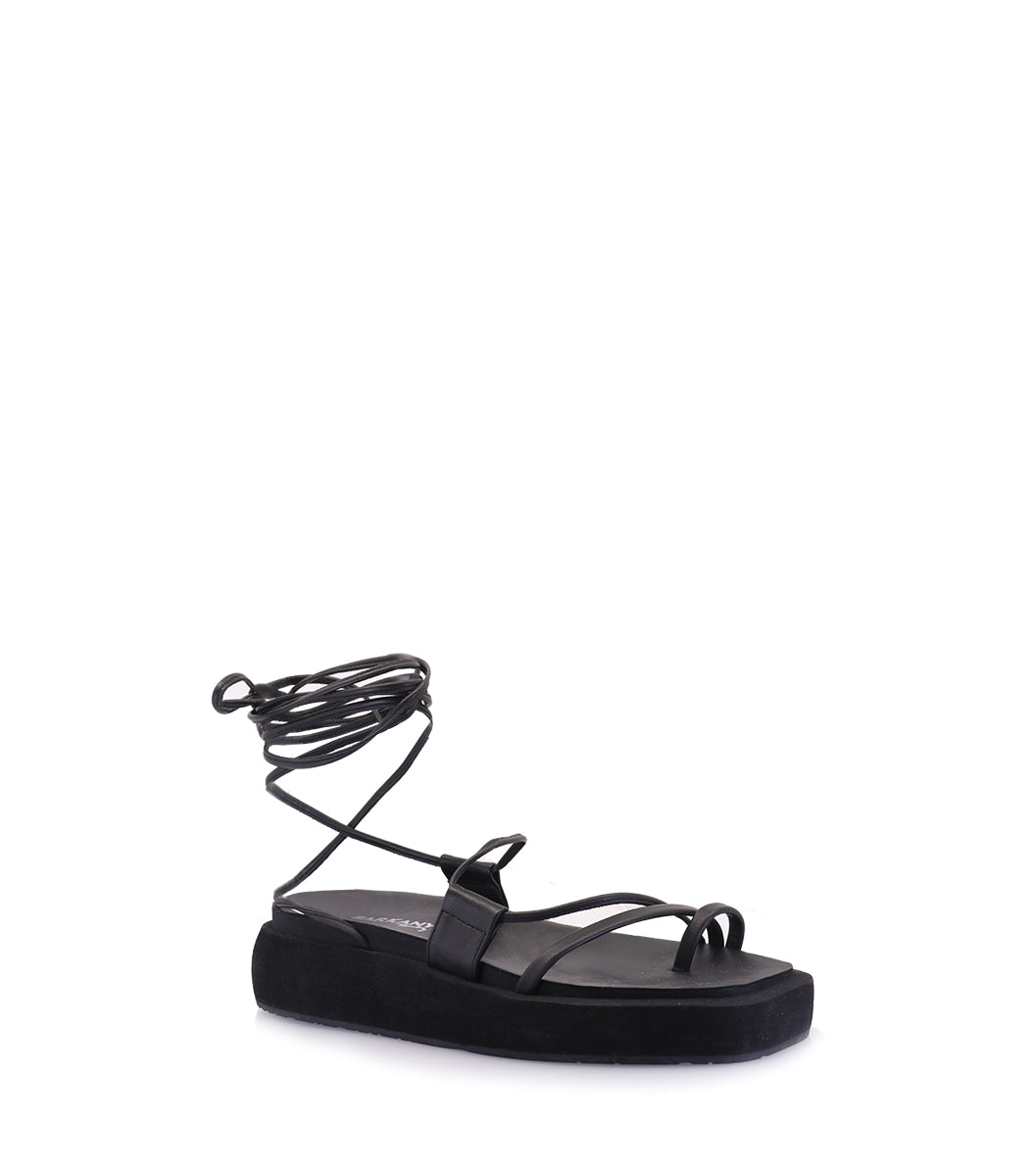 Theo Eco-Chic Black Platforms