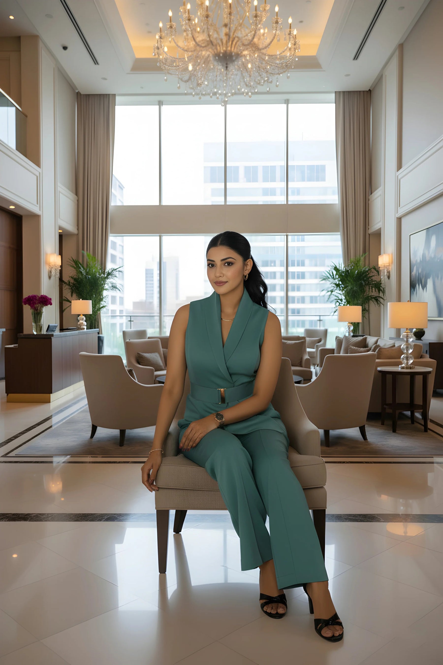 Sea Green Waist Coat & Trouser
