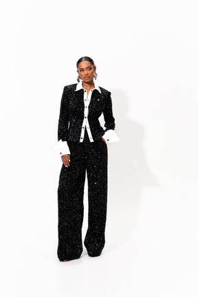 REI Sequin Pant Set in ONYX