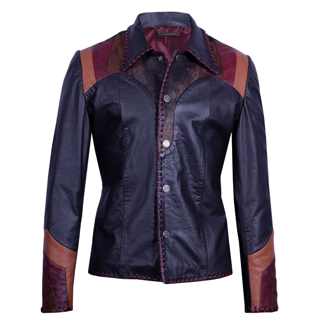 Colorful leather jacket