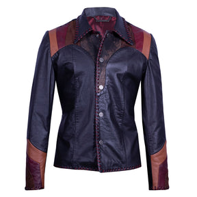 Colorful leather jacket