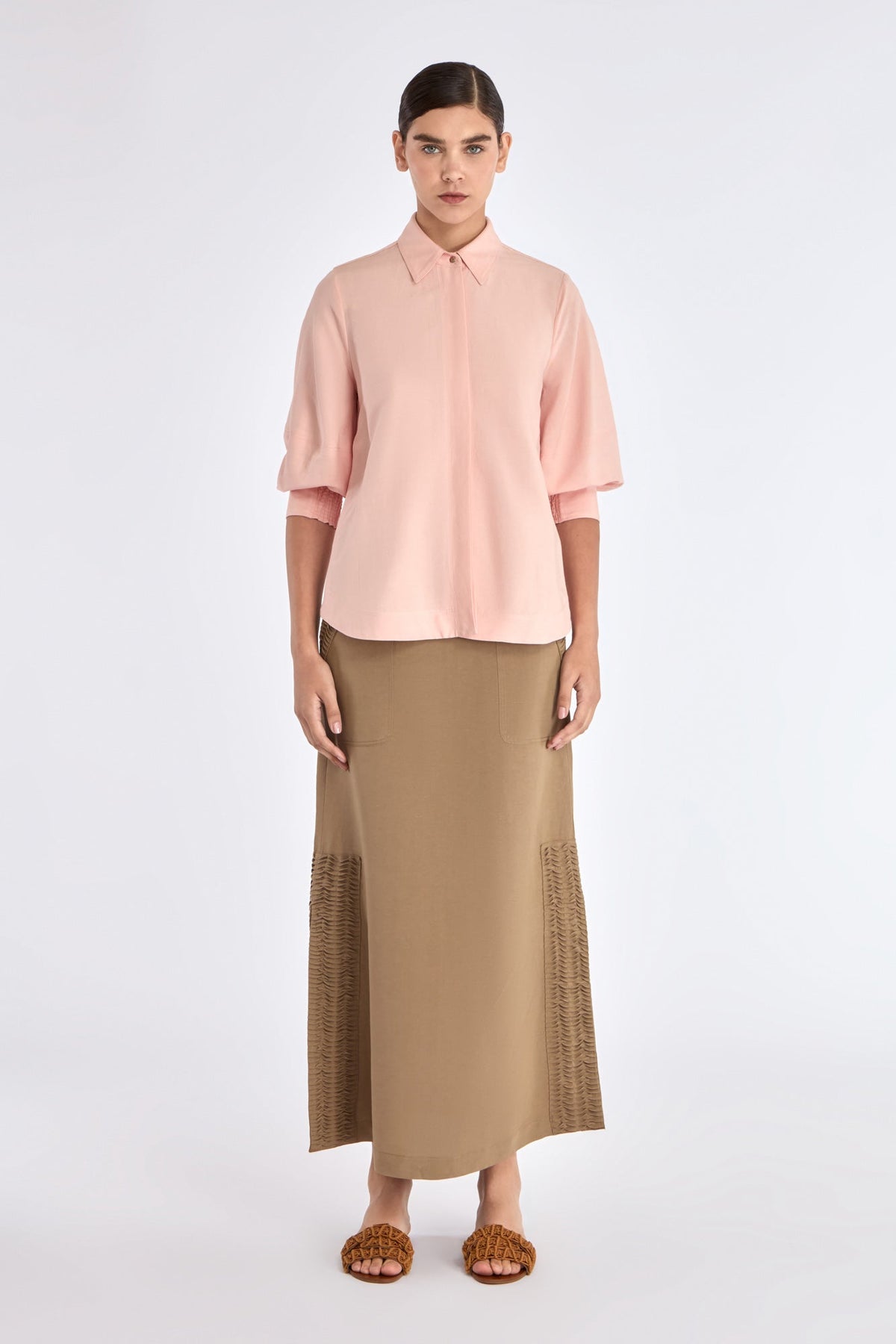 Tatiana Puff Sleeve Blouse | Rose