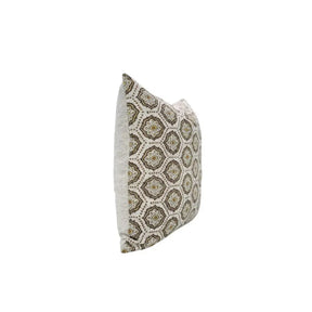 Bohemian Hand Block Desgin Viscose Linen Cushion Cover - Charkha