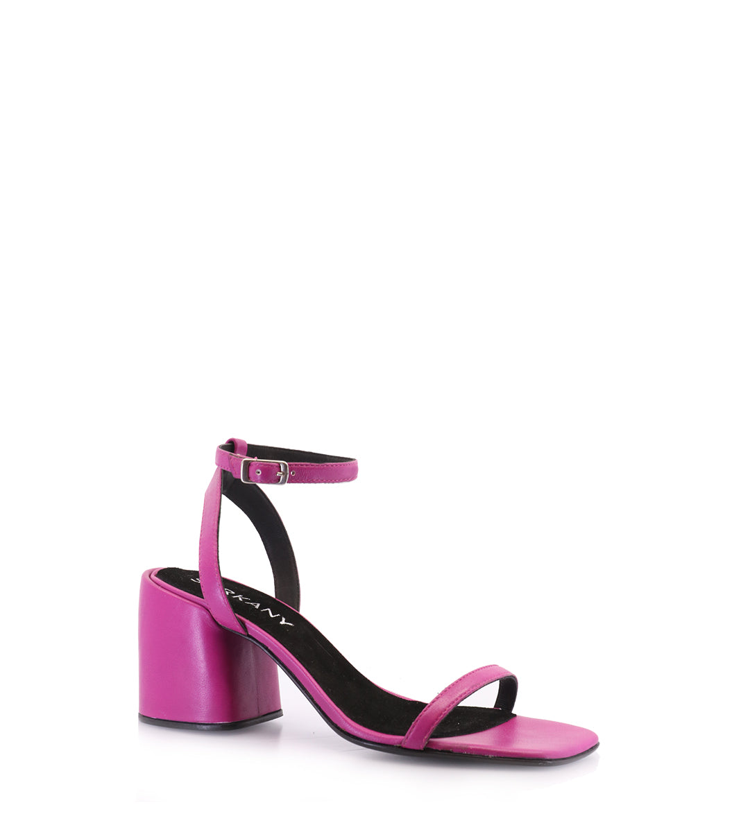 Chic Pink Block Heel Sandals Remi