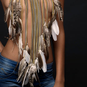 Chillian Mixed Metal Fringe Necklace