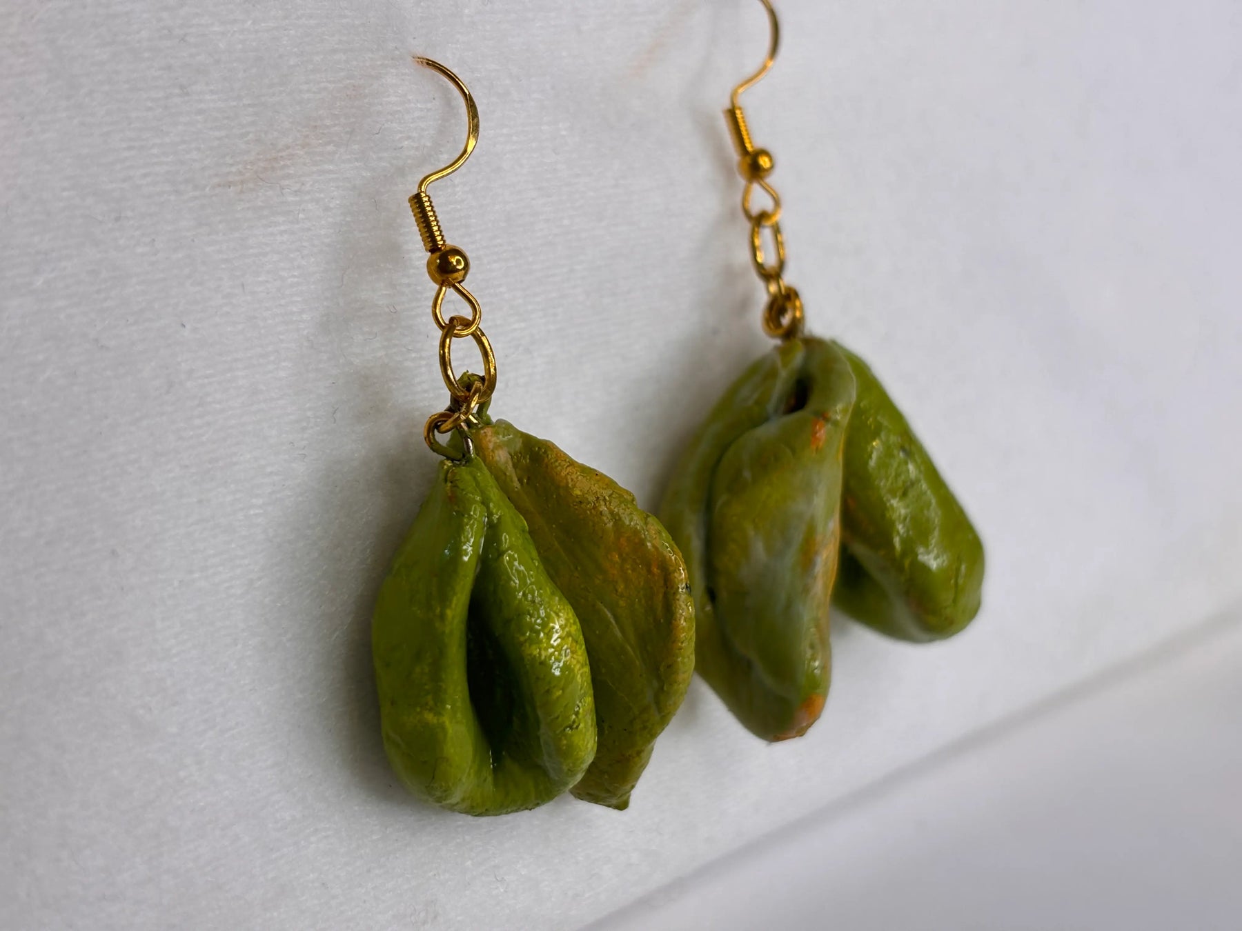 Aros Lire Green Ceramic Earrings