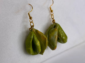 Aros Lire Green Ceramic Earrings