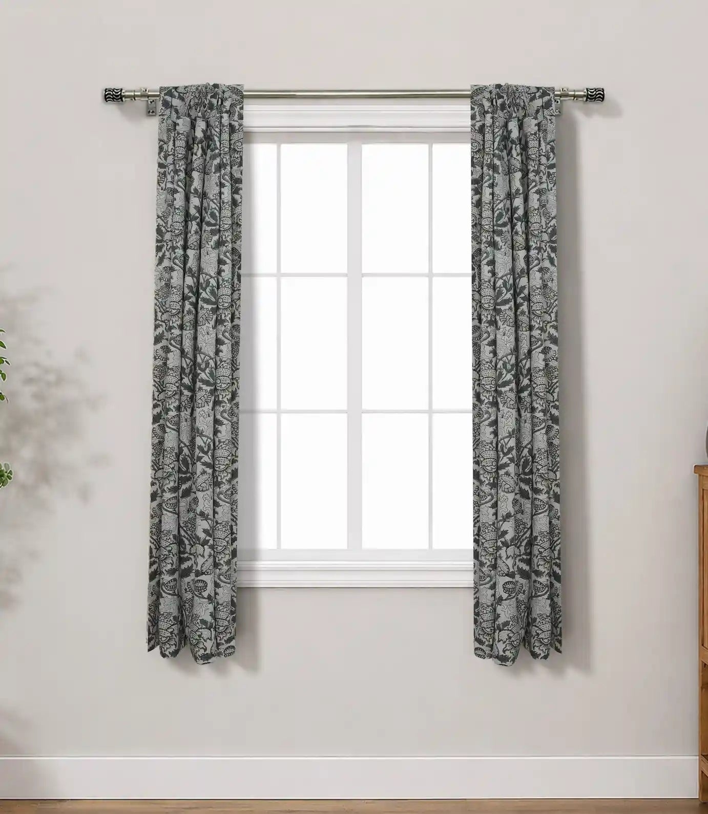 Handcrafted Akashganga Block Print Linen Curtains