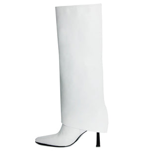 Chic Vegan White High Boots Seint