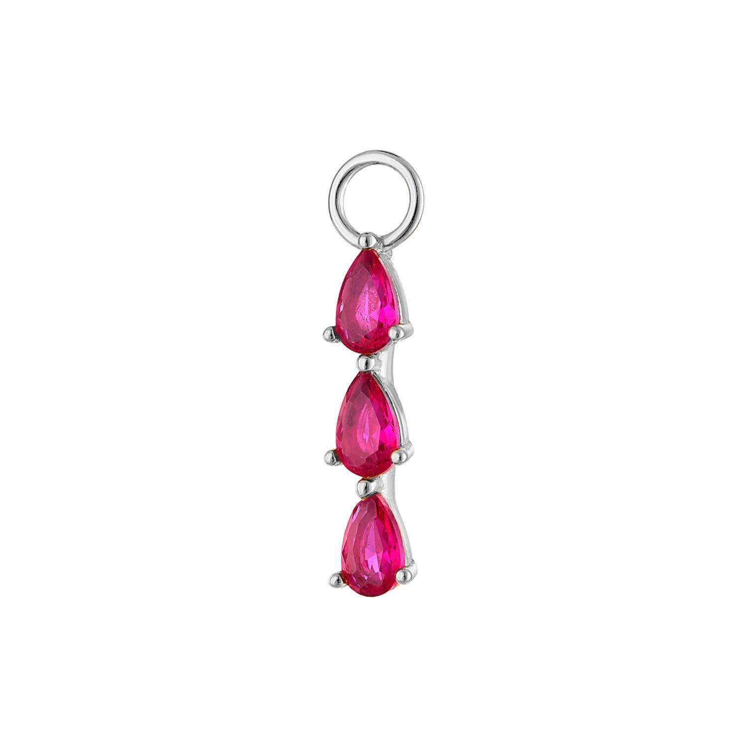 Triple Pink Topaz Earring Charm Accessories