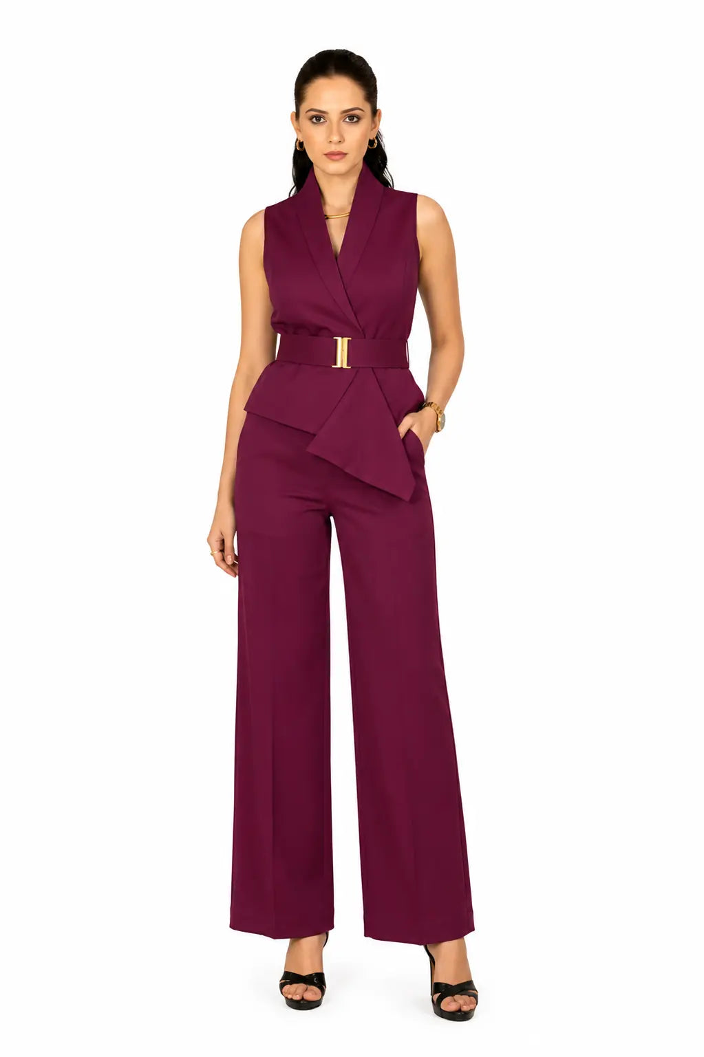 Wine Waist Coat & Trouser