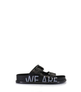 Stylish Black Birk Leather Sandals Minty
