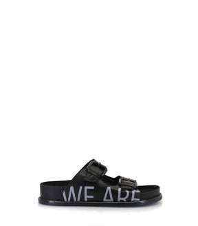 Stylish Black Birk Leather Sandals Minty