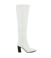 Chic White High-Top Boots Nasha