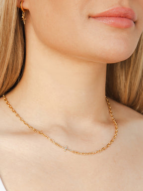 Mini Chain Breaker Cross Necklace