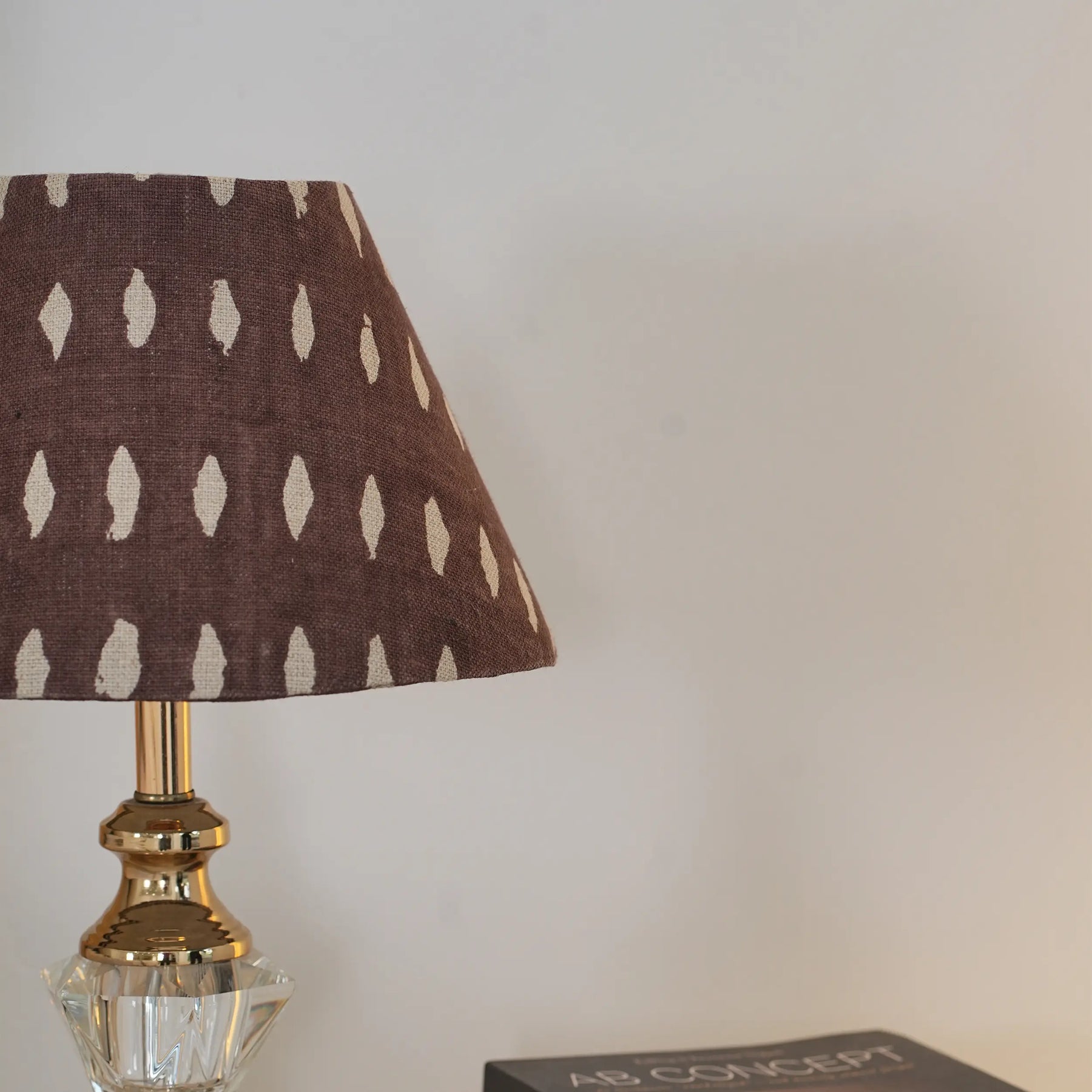 Artisan Block Print Thick Linen Lamp Shade for Home Decor - Omji