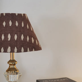 Artisan Block Print Thick Linen Lamp Shade for Home Decor - Omji